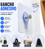Tornillos ganchos adhesivos x 6 terminación plana - Imagen 3