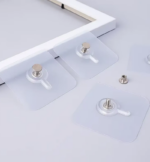 Tornillos ganchos adhesivos x 6 terminación plana - Imagen 6