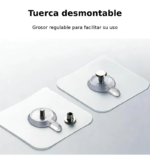 Tornillos ganchos adhesivos x 6 terminación plana - Imagen 7
