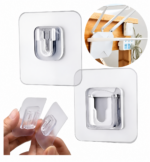 Ganchos Adhesivos de Doble Cara x 4 Pares Sin Agujerear - Imagen 4