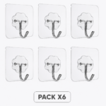 Gancho adhesivo de pared x 6