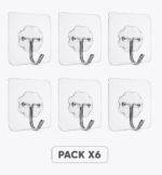 Gancho adhesivo de pared x 6