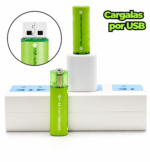 Pilas recargables USB AA X 2