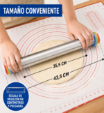 Palo de amasar con anillos regulables (Acero inoxidable) - Imagen 2