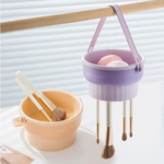 Limpiador organizador de maquillaje 2 en 1
