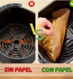 Papel para freidora de aire cuadrada 16x16 cm 50 unidades - Imagen 5