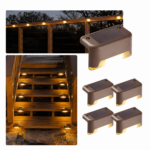 Set x 4 led escaleras carga solar