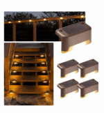 Set x 4 led escaleras carga solar