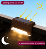 Set x 4 led escaleras carga solar - Imagen 5
