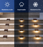 Set x 4 led escaleras carga solar - Imagen 6