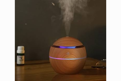 Humidificador esfera simil madera