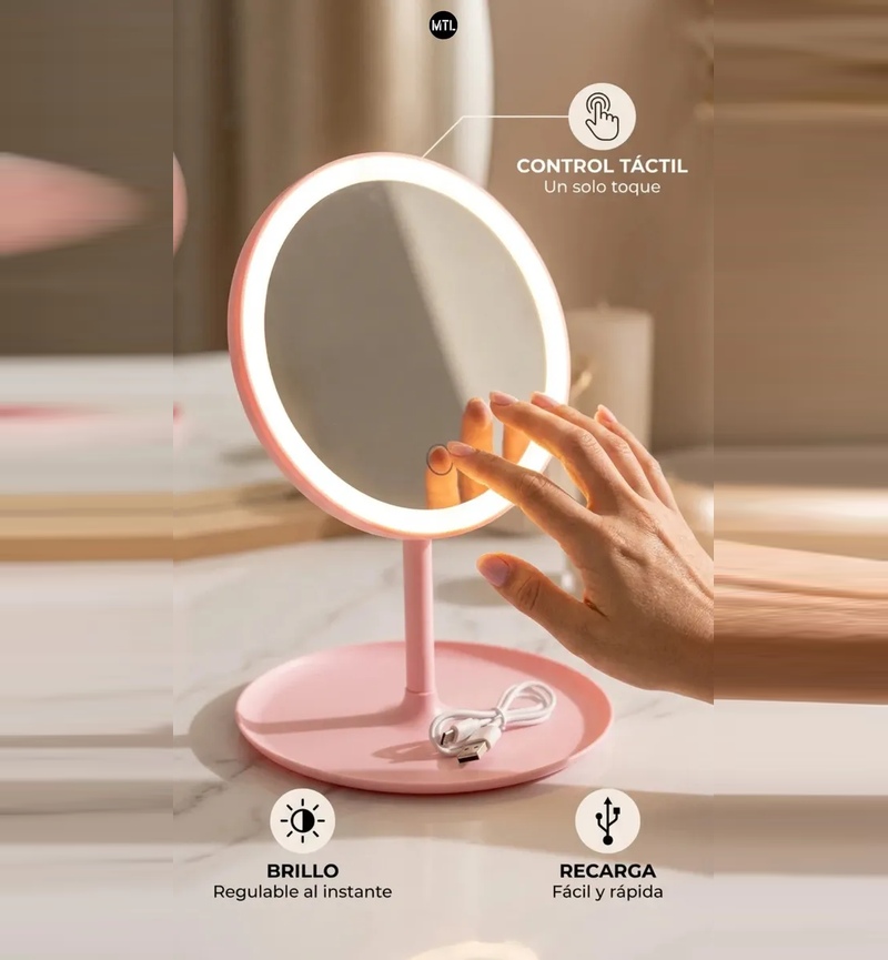 espejo_led_02_800x865 Espejo Beauty touch led 3 tonos de luz - Imagen 1