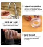 Cinta Bifaz Reutilizable 5 m (0,5 mm de espesor) - Imagen 4