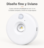 Luz LED Sensor Movimiento | 3 Tonos y Dimmer | Recargable USB - Imagen 5