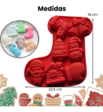 Molde de Silicona Navideño Bota - 7 Cavidades - Imagen 3