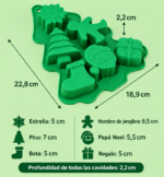 Molde de Silicona Navideño Pino - 6 Cavidades - Imagen 3