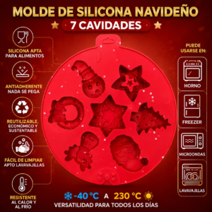 Molde de Silicona Navideño - 7 Cavidades Surtidas - Imagen 6