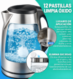 Tabletas Quita Sarro y Descalcificadoras Limpiadoras x 12 - Imagen 3
